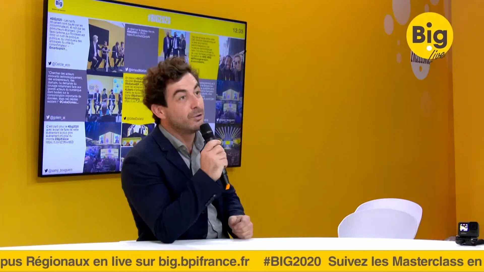 Julien Lopez en interview lors d'un événement Bpifrance